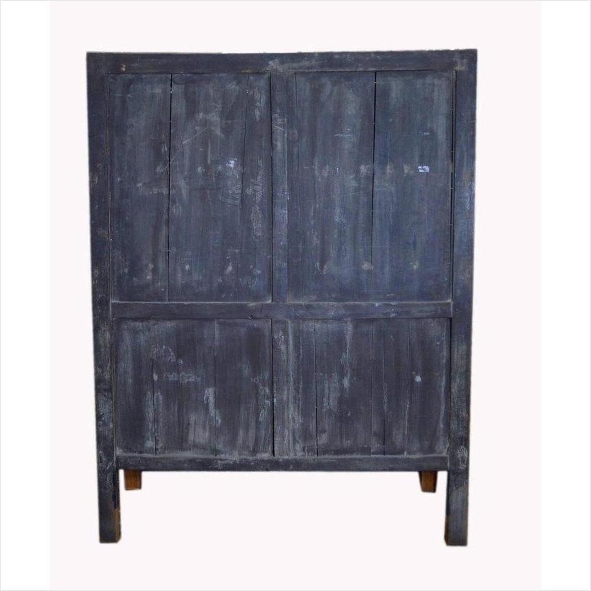 Antique Chinese Lacquered Cabinet with Doors, Drawers and Brass Hardware-8. Asian &amp; Chinese Furniture, Art, Antiques, Vintage Home Décor for sale at FEA Home