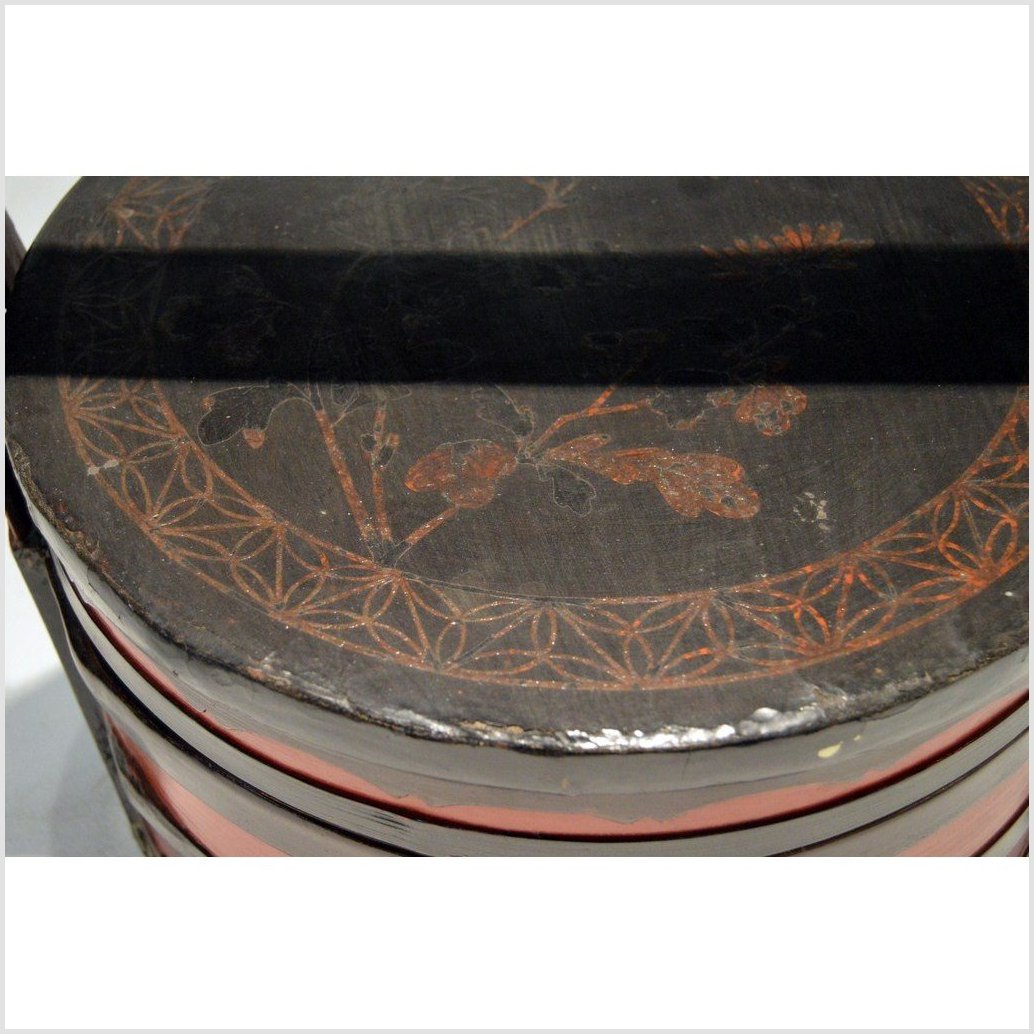 Antique Chinese Lacquered Food Basket-5. Asian &amp; Chinese Furniture, Art, Antiques, Vintage Home Décor for sale at FEA Home