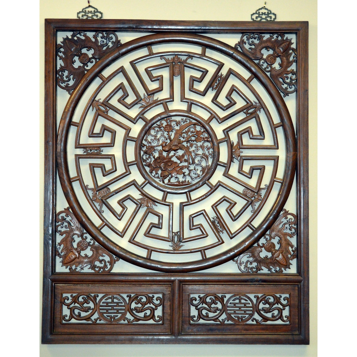 Antique Chinese Lacquered Fretwork Panel-1. Asian & Chinese Furniture, Art, Antiques, Vintage Home Décor for sale at FEA Home