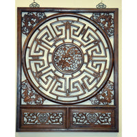 Antique Chinese Lacquered Fretwork Panel