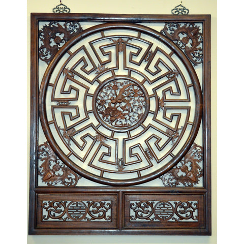 Antique Chinese Lacquered Fretwork Panel-YN5539-1. Asian & Chinese Furniture, Art, Antiques, Vintage Home Décor for sale at FEA Home