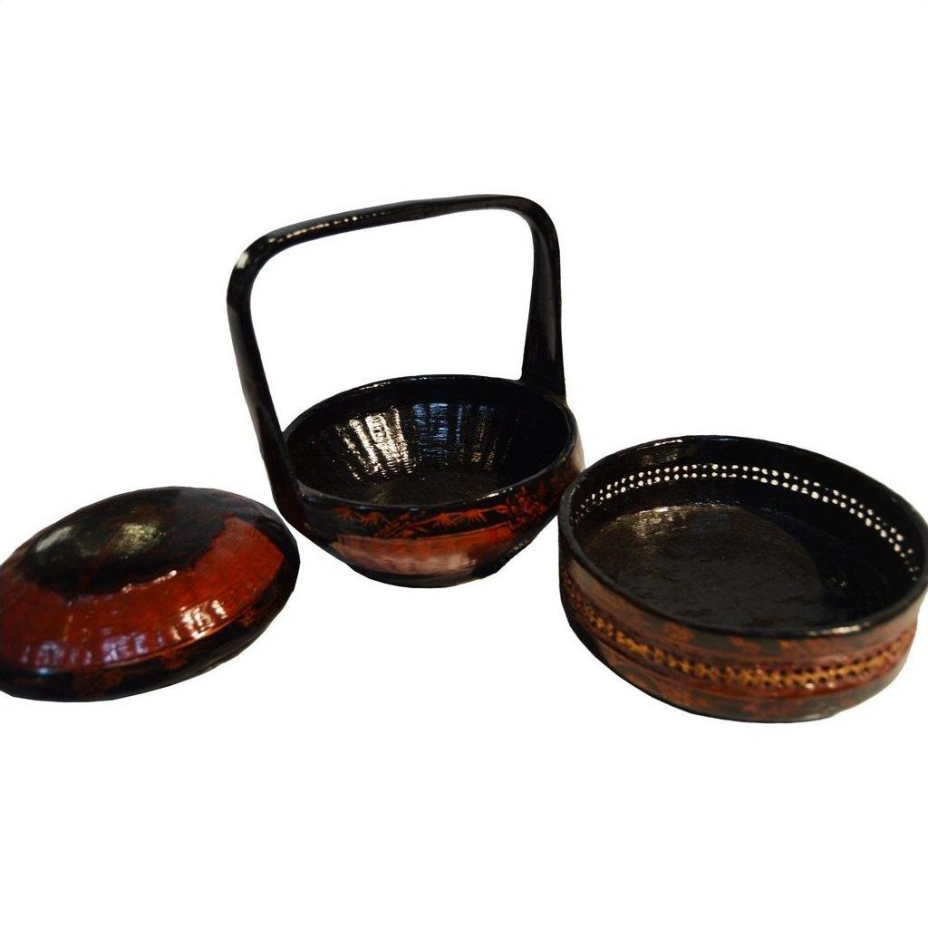 Antique Chinese Lacquered Lunch Box-2. Asian &amp; Chinese Furniture, Art, Antiques, Vintage Home Décor for sale at FEA Home