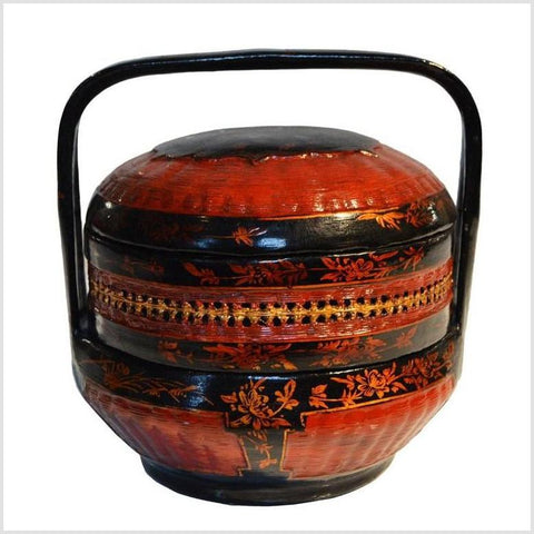 Antique Chinese Lacquered Lunch Box 
