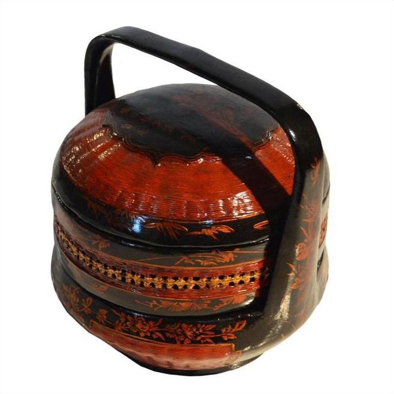 Antique Chinese Lacquered Lunch Box-6. Asian &amp; Chinese Furniture, Art, Antiques, Vintage Home Décor for sale at FEA Home