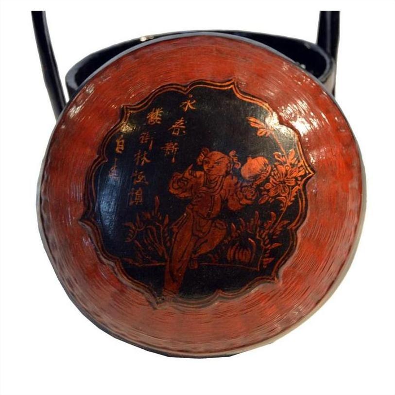 Antique Chinese Lacquered Lunch Box-8. Asian &amp; Chinese Furniture, Art, Antiques, Vintage Home Décor for sale at FEA Home