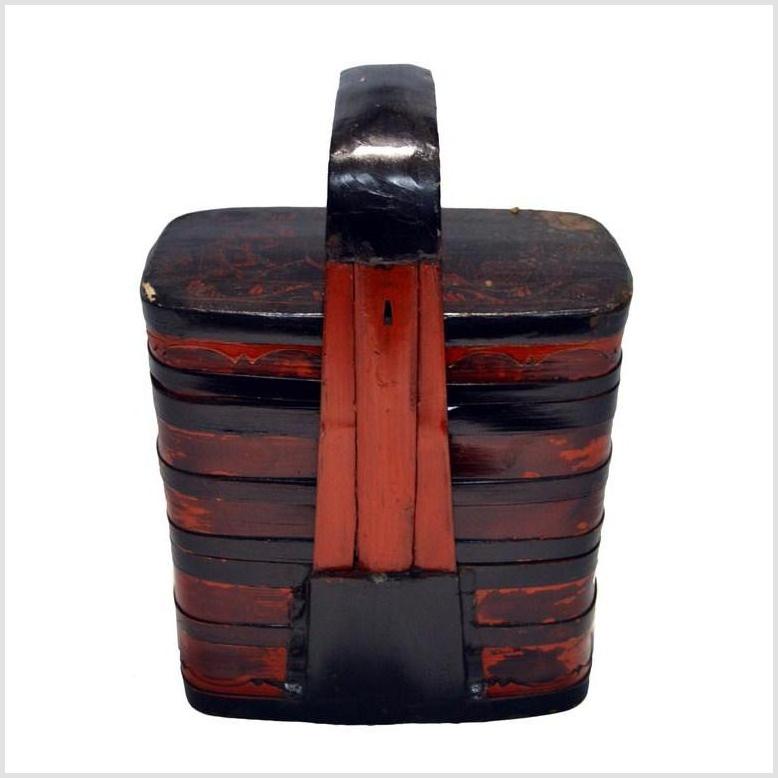 Antique Chinese Lacquered Tiered Food Basket-2. Asian & Chinese Furniture, Art, Antiques, Vintage Home Décor for sale at FEA Home