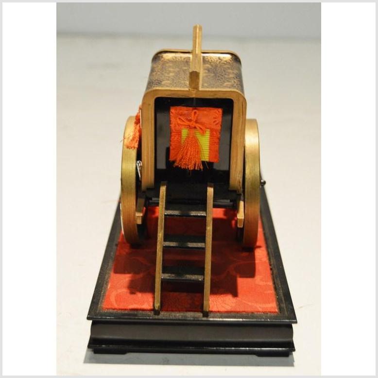 Antique Chinese Miniature Ceremonial Oxen Cart – Red Silk Harness, Black Ox Finish-10. Asian &amp; Chinese Furniture, Art, Antiques, Vintage Home Décor for sale at FEA Home
