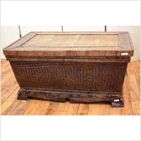Antique Chinese Rattan Covered Chest- Asian Antiques, Vintage Home Decor & Chinese Furniture - FEA Home