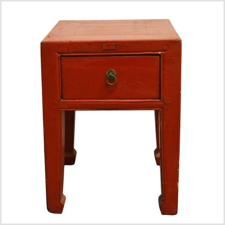Antique Chinese Red Lacquer Side Table-1. Asian & Chinese Furniture, Art, Antiques, Vintage Home Décor for sale at FEA Home