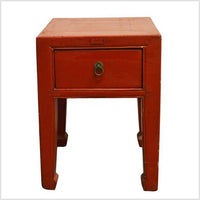 Antique Chinese Red Lacquer Side Table- Asian Antiques, Vintage Home Decor & Chinese Furniture - FEA Home