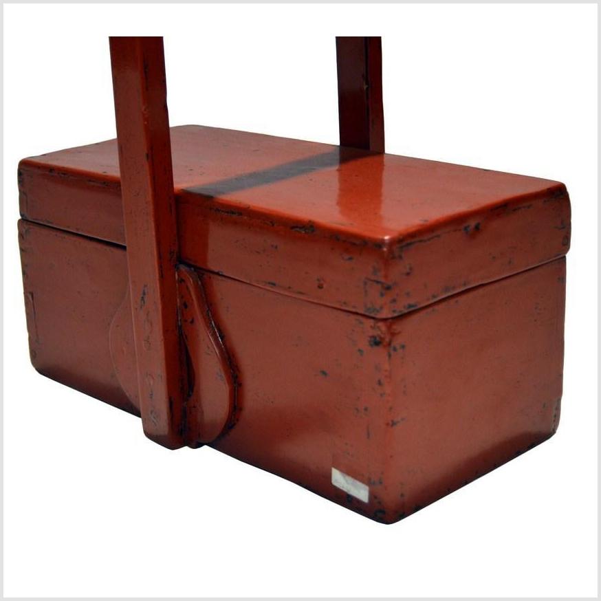 Antique Chinese Red Lacquer Wood Box-2. Asian & Chinese Furniture, Art, Antiques, Vintage Home Décor for sale at FEA Home