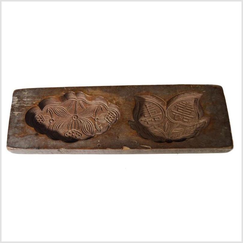 Antique Chinese Rice Mold – Lotus Symbol & Fu Bat Motif with Blessing Characters-2. Asian & Chinese Furniture, Art, Antiques, Vintage Home Décor for sale at FEA Home
