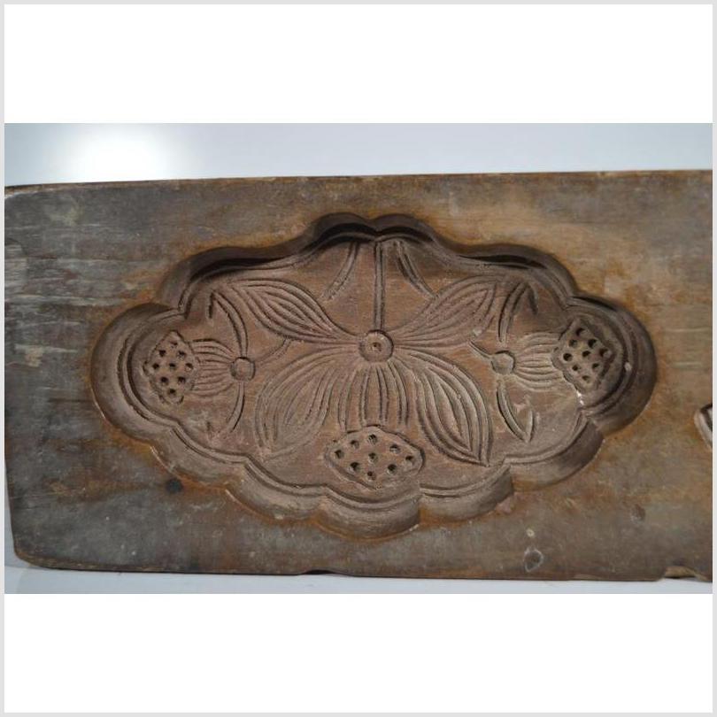 Antique Chinese Rice Mold – Lotus Symbol &amp; Fu Bat Motif with Blessing Characters-4. Asian &amp; Chinese Furniture, Art, Antiques, Vintage Home Décor for sale at FEA Home