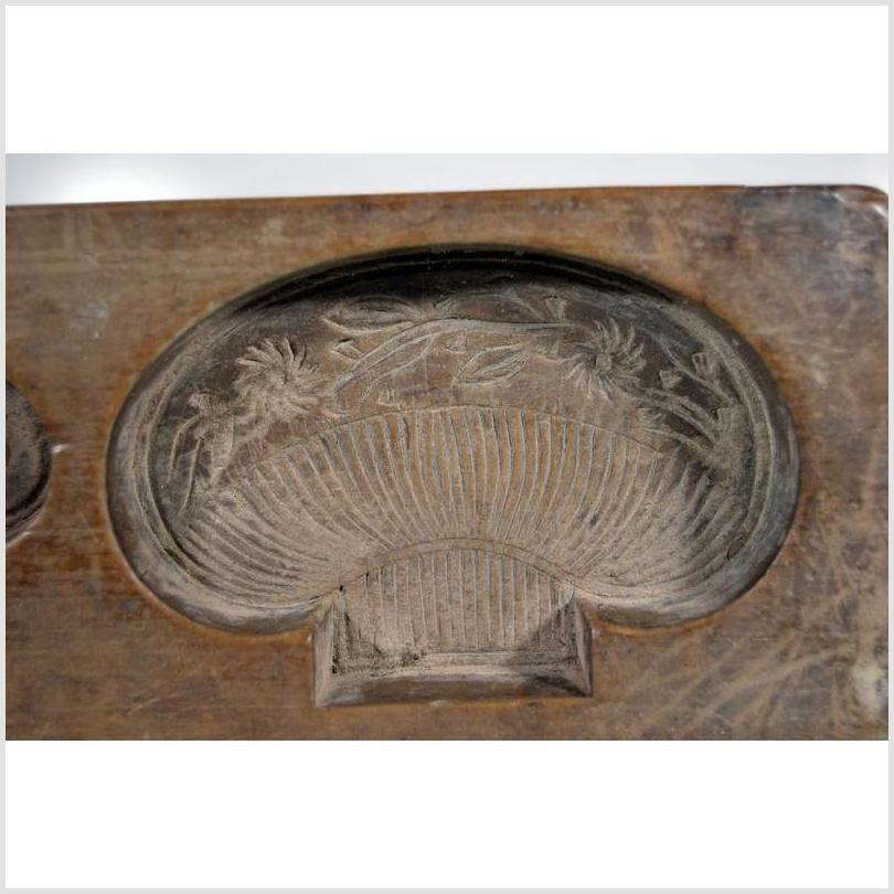 Antique Chinese Rice Mold – Grape Cluster & Floral Basket Motifs-2. Asian & Chinese Furniture, Art, Antiques, Vintage Home Décor for sale at FEA Home