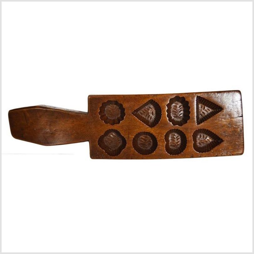 Antique Chinese Rice Mold – Mixed Floral & Geometric Cavities, Eight-Pattern Block-1. Asian & Chinese Furniture, Art, Antiques, Vintage Home Décor for sale at FEA Home