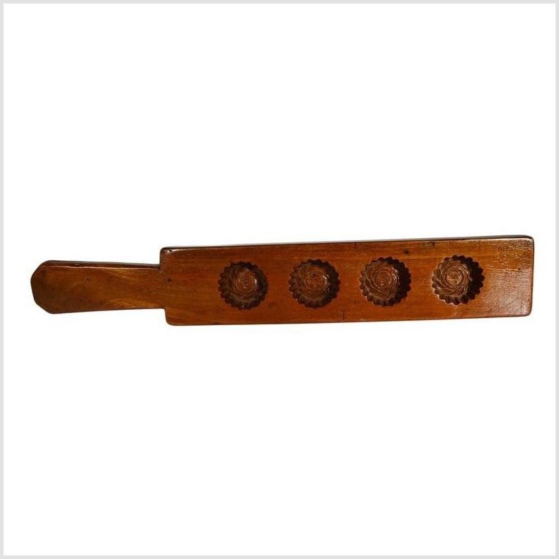 Antique Chinese Rice Mold – Solid Paddle Form, Walnut Finish-2. Asian & Chinese Furniture, Art, Antiques, Vintage Home Décor for sale at FEA Home