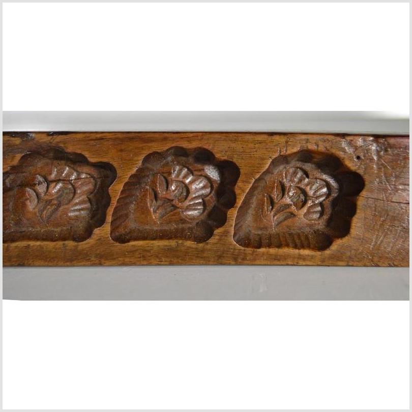 Antique Chinese Rice Mold – Mixed Symbol Carvings, Five-Cavity Block-2. Asian & Chinese Furniture, Art, Antiques, Vintage Home Décor for sale at FEA Home