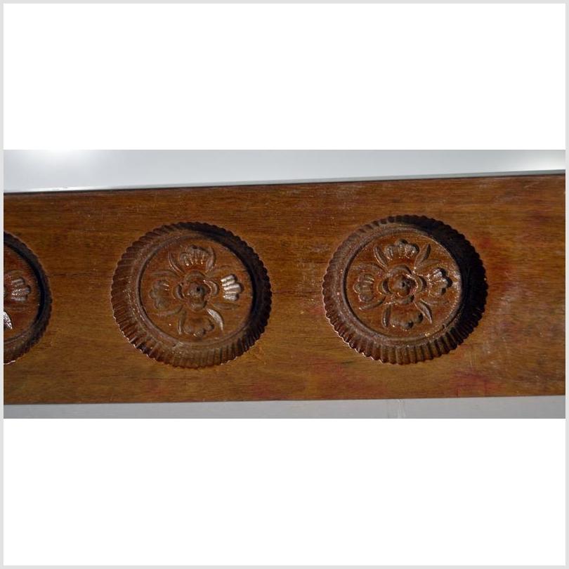 Antique Chinese Rice Mold – Four Round Seal Cavities, Calligraphy Detail-2. Asian & Chinese Furniture, Art, Antiques, Vintage Home Décor for sale at FEA Home