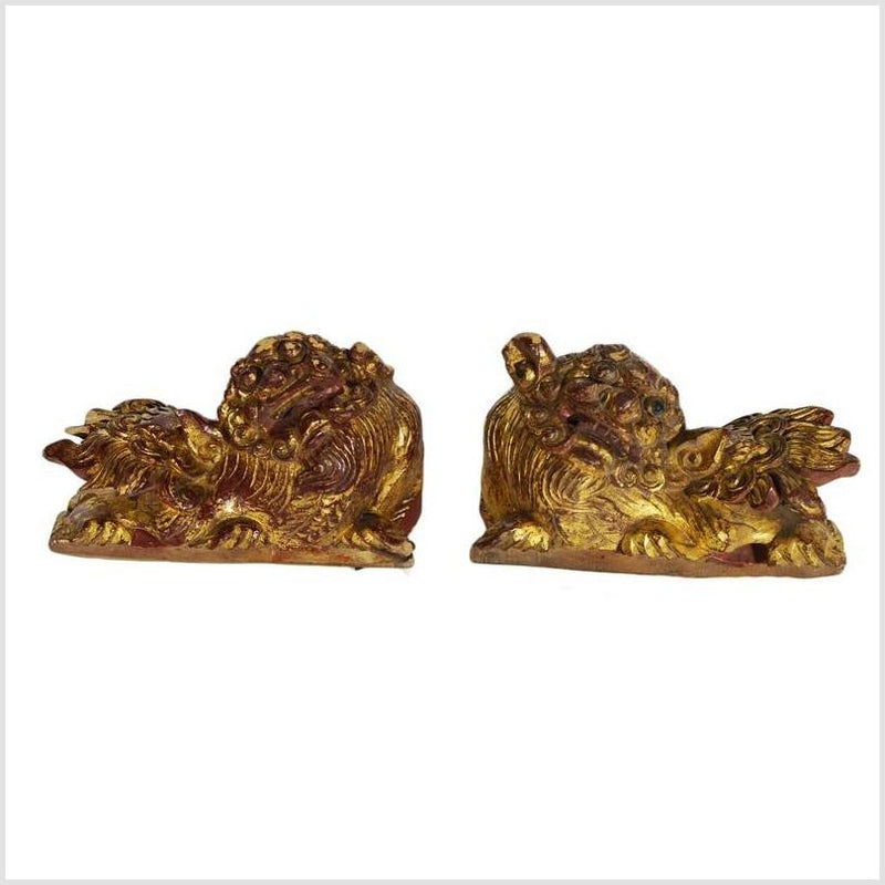 Antique Chinese Temple Carvings (Pair), Dragon Shape- Asian Antiques, Vintage Home Decor & Chinese Furniture - FEA Home