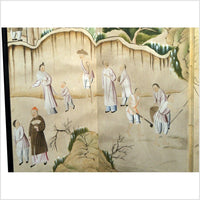 Antique Chinese Village Screen
