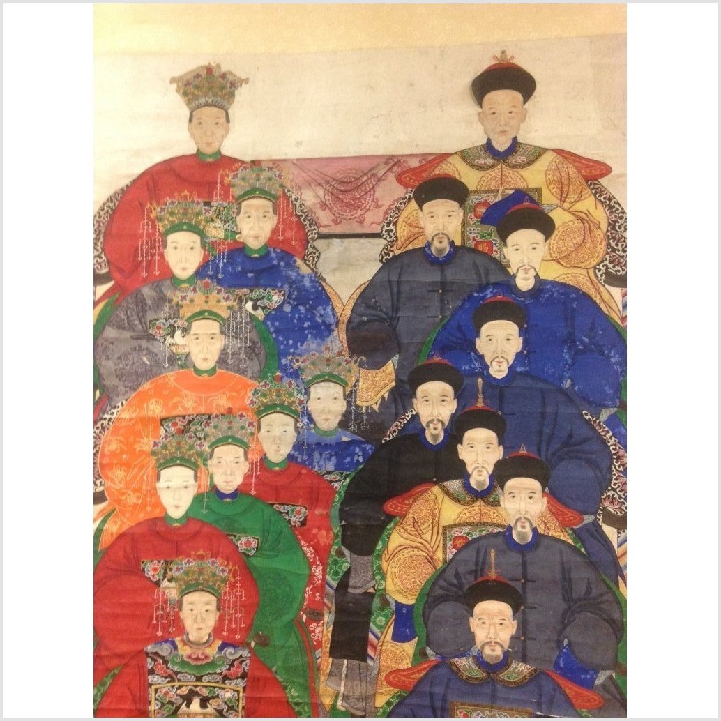 Antique Chinese Wall Silk Hanging-2. Asian & Chinese Furniture, Art, Antiques, Vintage Home Décor for sale at FEA Home