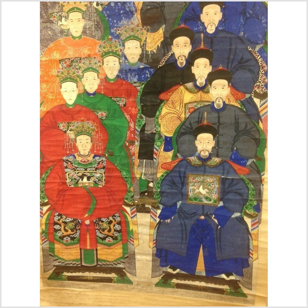 Antique Chinese Wall Silk Hanging-1. Asian & Chinese Furniture, Art, Antiques, Vintage Home Décor for sale at FEA Home