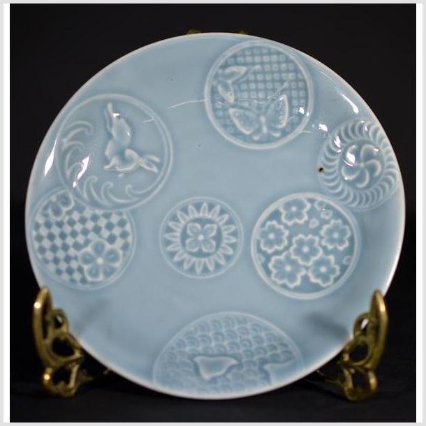 Antique Embossed Chinese Porcelain Plate-1. Asian & Chinese Furniture, Art, Antiques, Vintage Home Décor for sale at FEA Home