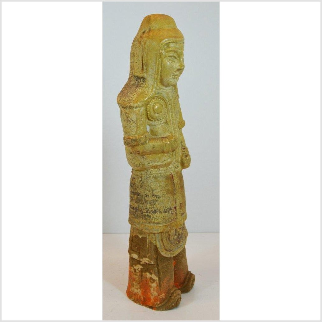 ANTIQUE GLAZED TERRACOTTA WARRIOR-5. Asian &amp; Chinese Furniture, Art, Antiques, Vintage Home Décor for sale at FEA Home