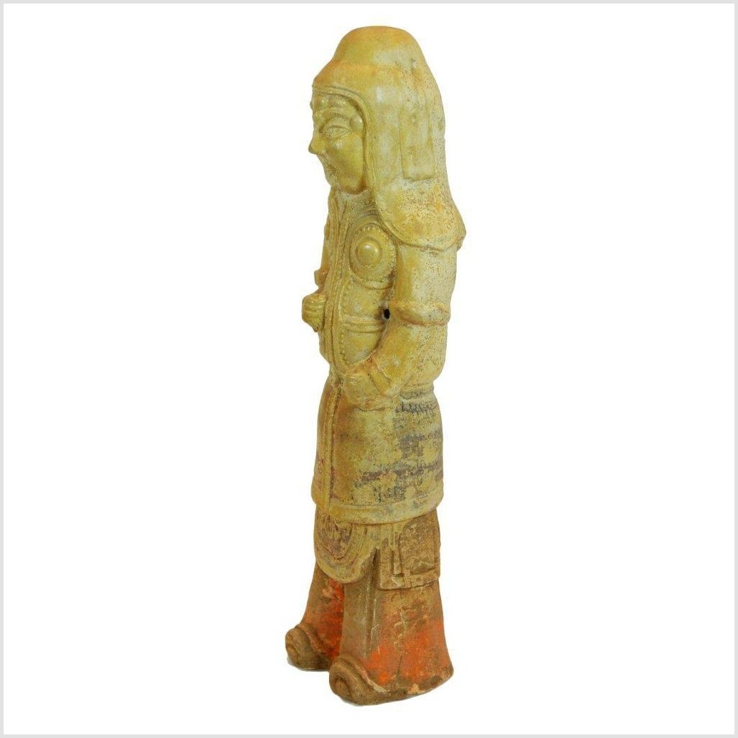 ANTIQUE GLAZED TERRACOTTA WARRIOR-8. Asian &amp; Chinese Furniture, Art, Antiques, Vintage Home Décor for sale at FEA Home