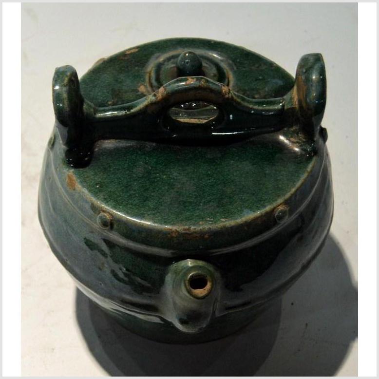 Antique Green Glaze Ceramic Pitcher 