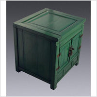 Antique Green Lacquer Cabinet 