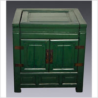 Antique Green Lacquer Cabinet