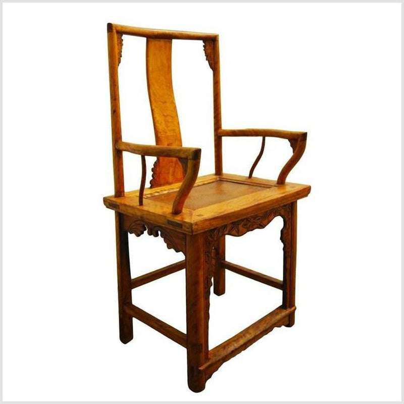 Antique Hand Carved and Lacquered Elmwood Chair from 19th Century China-YN4105-7. Asian & Chinese Furniture, Art, Antiques, Vintage Home Décor for sale at FEA Home