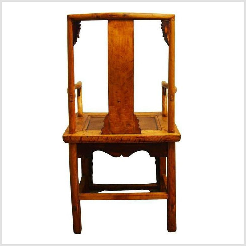 Antique Chinese Carved Elmwood Chair