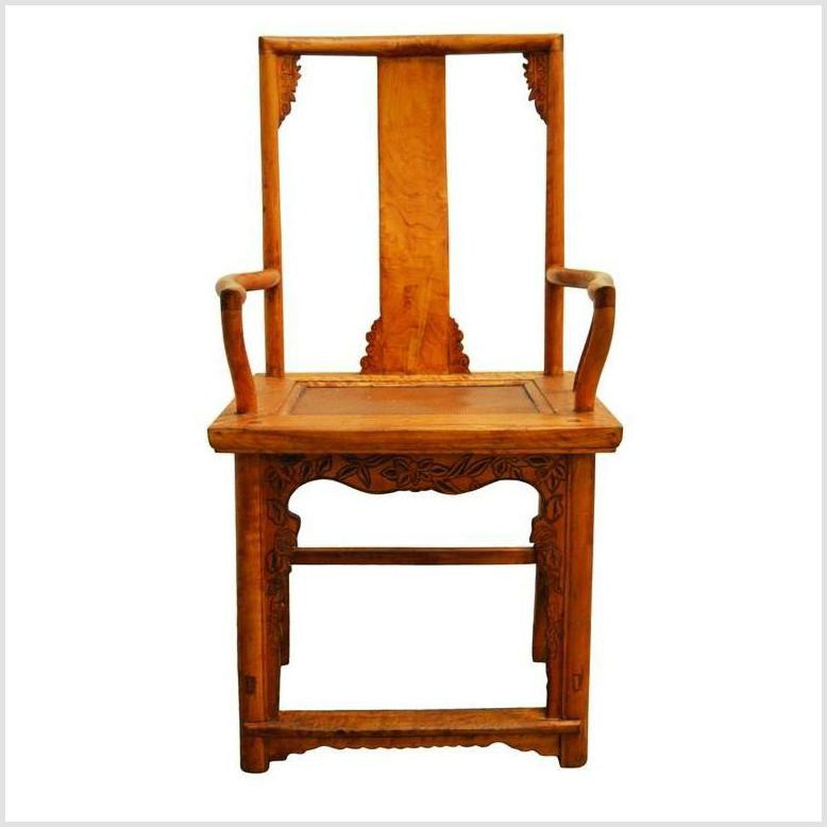 Antique Hand Carved and Lacquered Elmwood Chair from 19th Century China-1. Asian & Chinese Furniture, Art, Antiques, Vintage Home Décor for sale at FEA Home