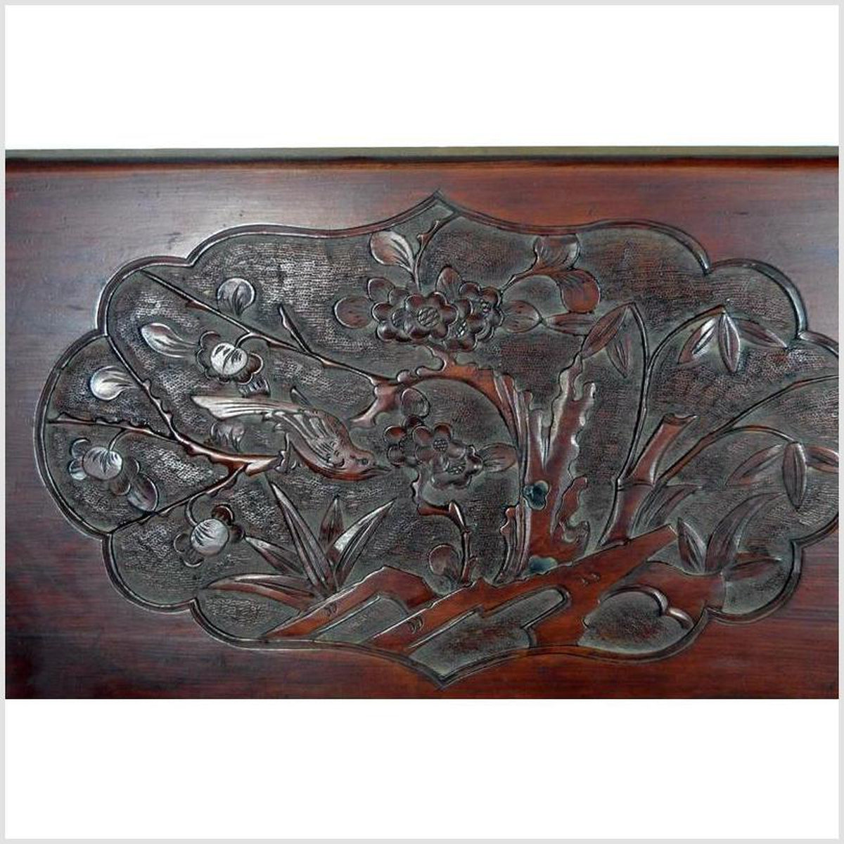 Antique Hand-Carved Lacquered Rosewood Wall Plaque-2. Asian & Chinese Furniture, Art, Antiques, Vintage Home Décor for sale at FEA Home