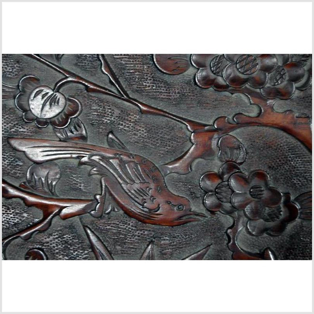 Antique Hand-Carved Lacquered Rosewood Wall Plaque-3. Asian &amp; Chinese Furniture, Art, Antiques, Vintage Home Décor for sale at FEA Home
