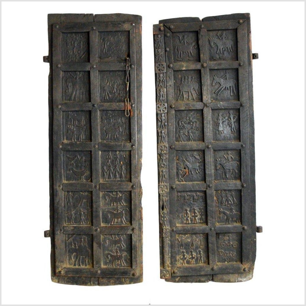 Antique Hand Carved Temple Doors- Asian Antiques, Vintage Home Decor & Chinese Furniture - FEA Home