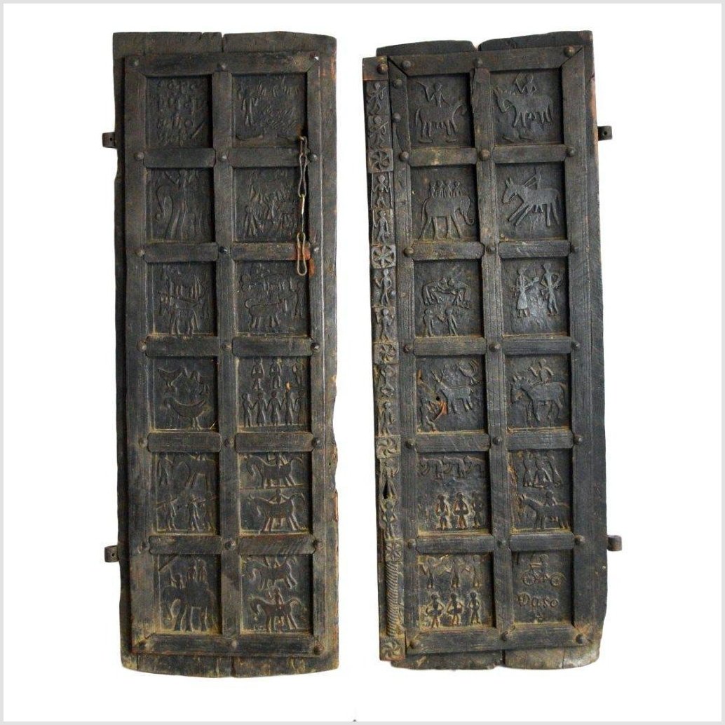 Antique Hand Carved Temple Doors-1. Asian & Chinese Furniture, Art, Antiques, Vintage Home Décor for sale at FEA Home