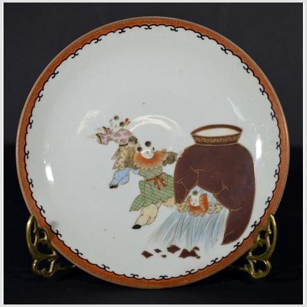 Antique Hand Painted Asian Plate- Asian Antiques, Vintage Home Decor & Chinese Furniture - FEA Home