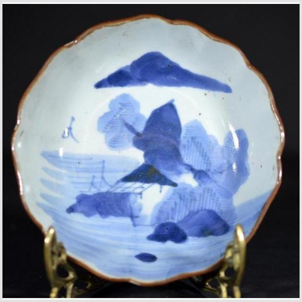 Antique Hand Painted Asian Porcelain Bowl-1. Asian & Chinese Furniture, Art, Antiques, Vintage Home Décor for sale at FEA Home