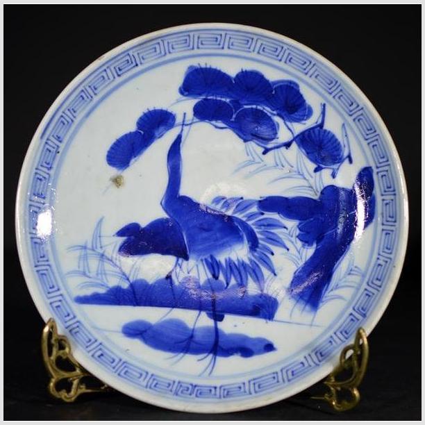 Antique Hand Painted Asian Porcelain Plate-YN4622-1. Asian & Chinese Furniture, Art, Antiques, Vintage Home Décor for sale at FEA Home