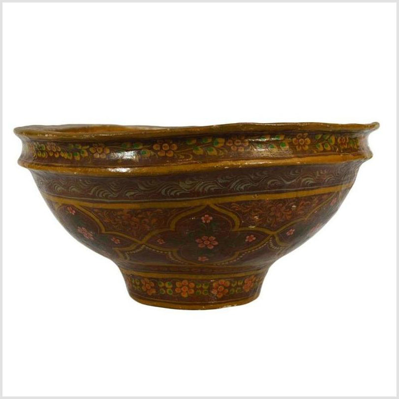 Antique Hand-Painted Indian Bowl- Asian Antiques, Vintage Home Decor & Chinese Furniture - FEA Home