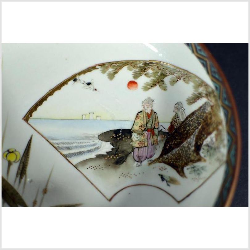 Antique Hand Painted Japanese Kutani Porcelain Bowl-2. Asian & Chinese Furniture, Art, Antiques, Vintage Home Décor for sale at FEA Home