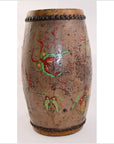 Antique Hand painted Wood and Leather Drum-3. Asian & Chinese Furniture, Art, Antiques, Vintage Home Décor for sale at FEA Home