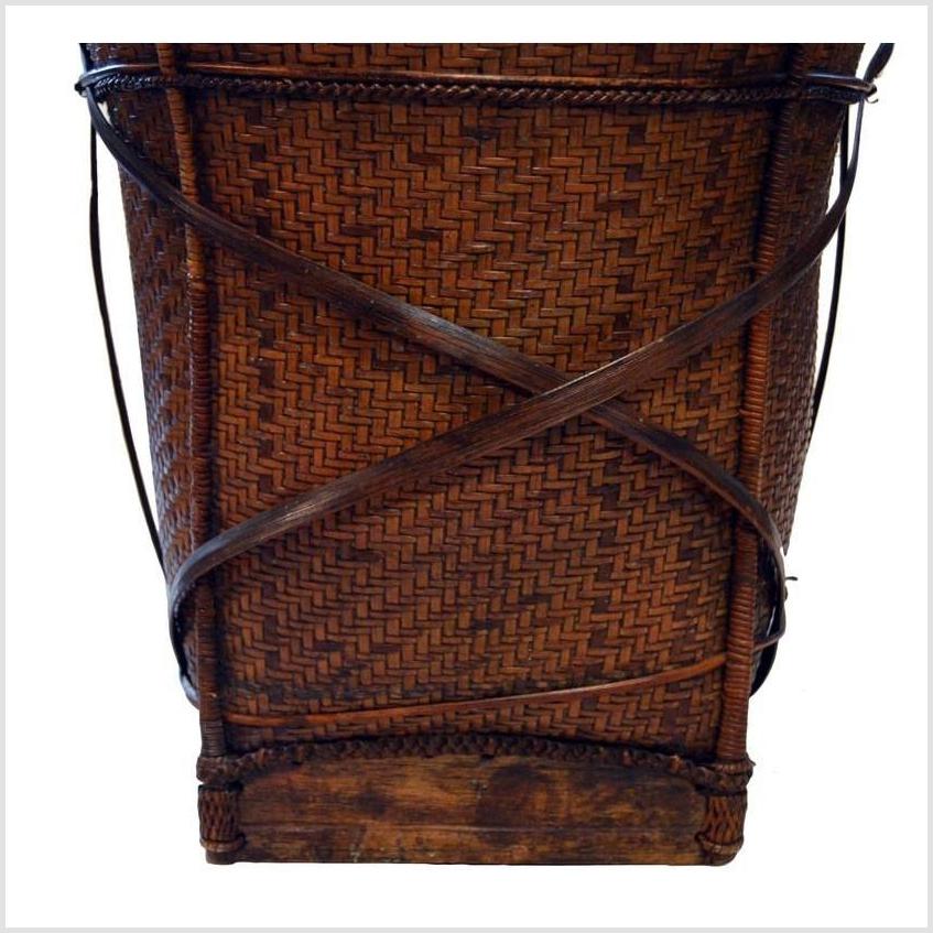 Handwoven Rattan Farmer's Basket-2. Asian & Chinese Furniture, Art, Antiques, Vintage Home Décor for sale at FEA Home