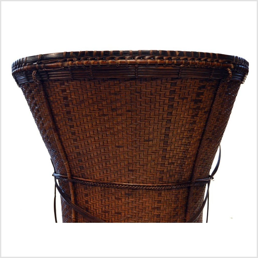 Handwoven Rattan Farmer&#39;s Basket-3. Asian &amp; Chinese Furniture, Art, Antiques, Vintage Home Décor for sale at FEA Home