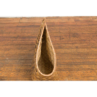 Antique Hand Woven Rustic Karagumoy Filipino Two Toned Grain Basket