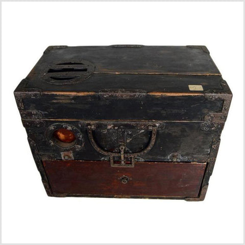 Antique Asian Hand Made Money Box 