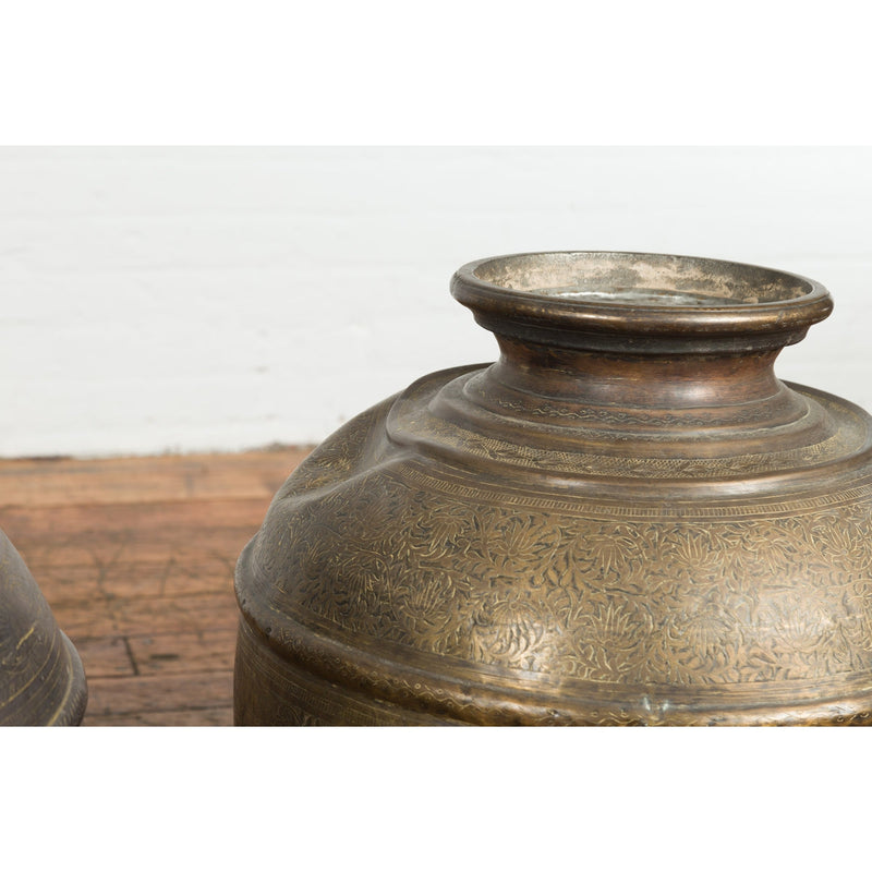 Indian Brass Water Vessels, Sold Each-YN7667 A-B-C-14. Asian & Chinese Furniture, Art, Antiques, Vintage Home Décor for sale at FEA Home